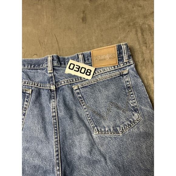 Wrangler Mens Jeans Blue Size 38x30 Rugged Wear Straight Regular Fit Denim - Picture 5 of 5